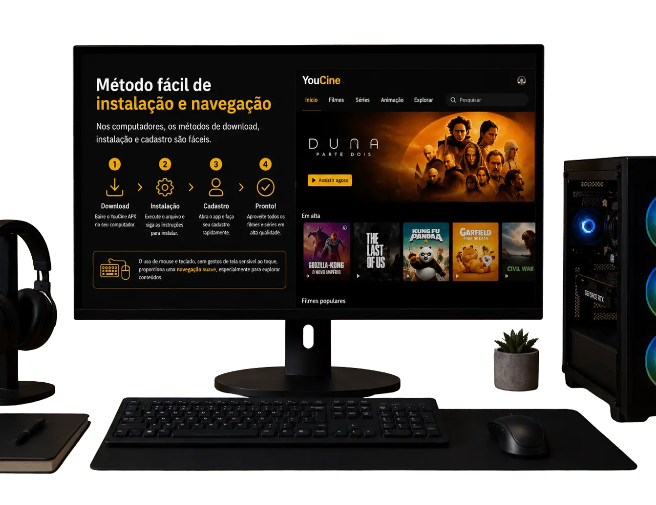 Navegação fácil no PC